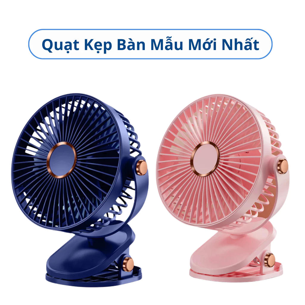 Quạt Tích Điện Kẹp Để Bàn Mini 5 Cấp Độ Tích Điện Didooglt  Chạy Cực Êm Nhiều Màu Sắc Có Đèn Led