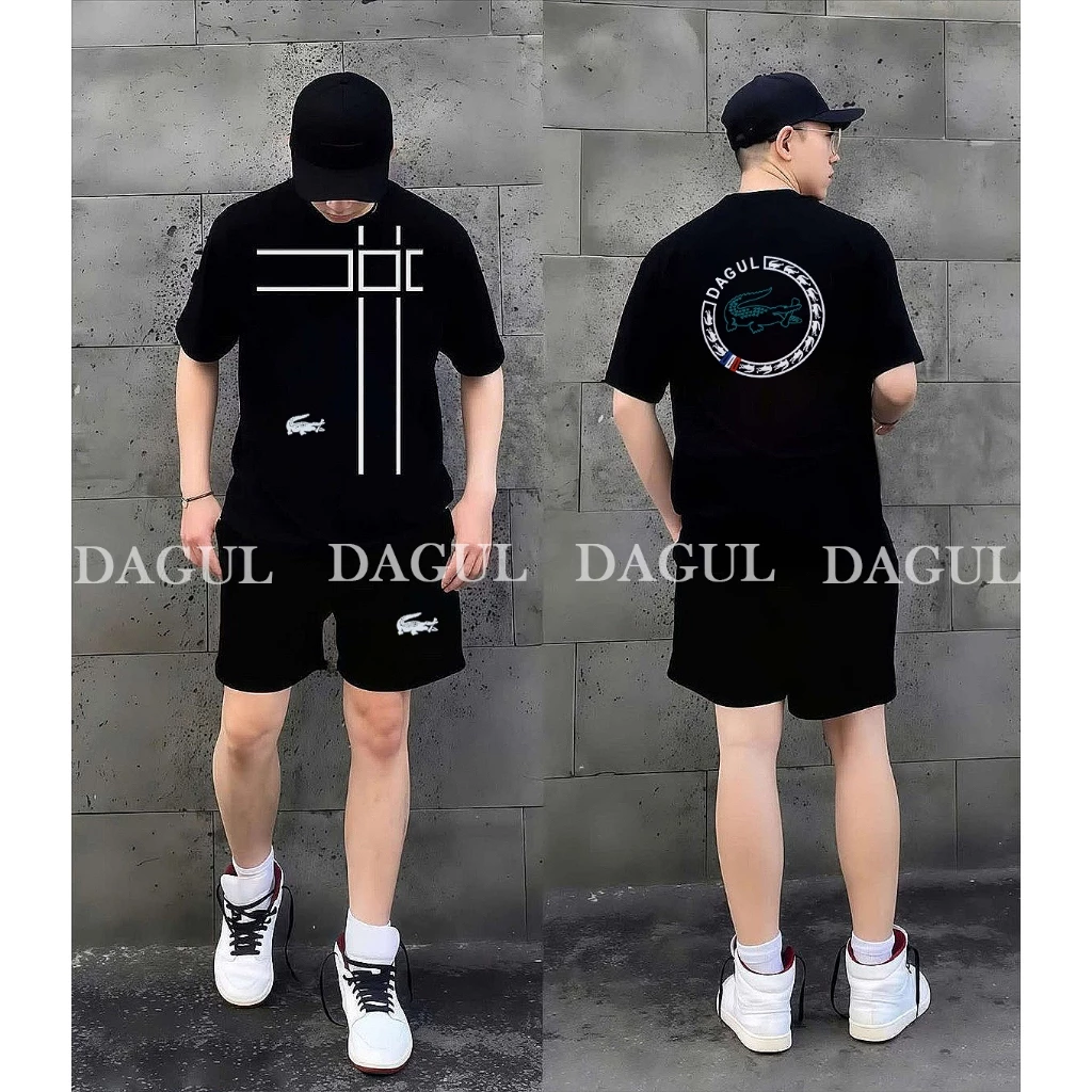 (M-44) ( COMBO ĐỘC QUYỀN DAGUL ) Bộ quần áo nam nữ thun hình cá sấu và Quần kaki form dáng trẻ trung