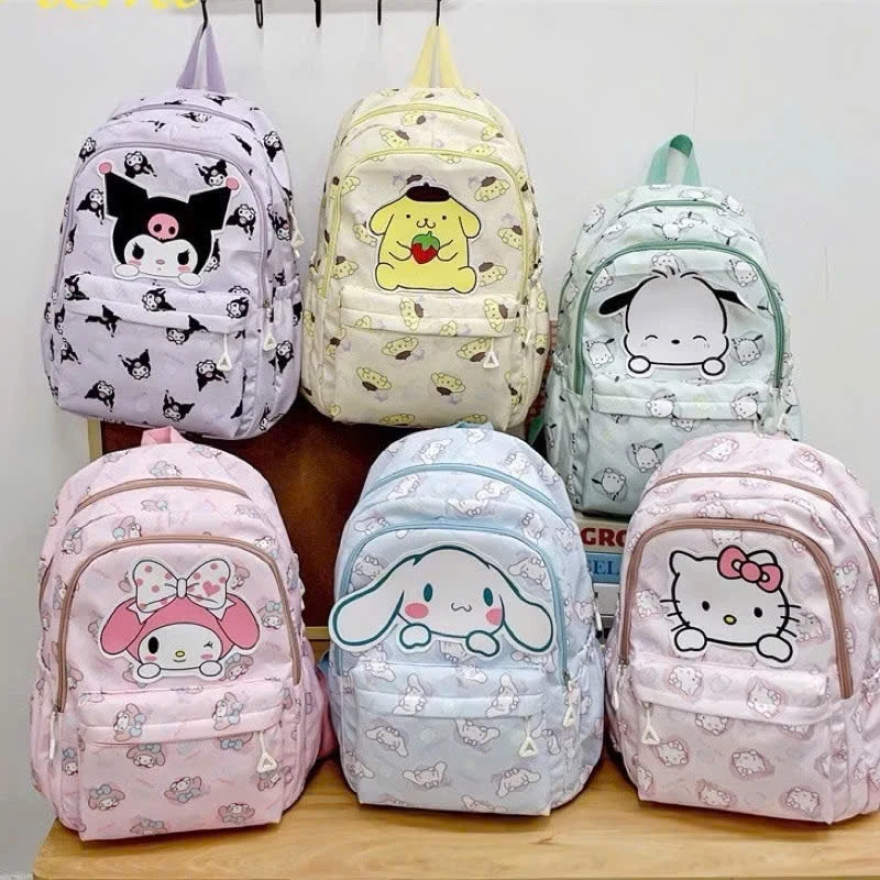 Balo mầm non, tiểu học 1 - 8 tuổi họa tiết kurumi, melody , hellokitty dễ thương chống nước cho bé