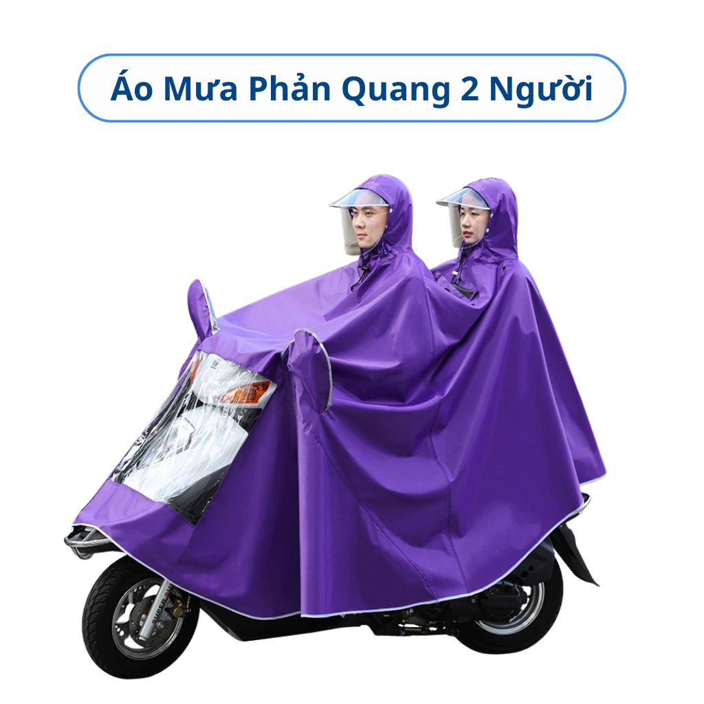 Áo mưa đi xe máy có phản quang Didooglt chất liệu cao cấp siêu nhẹ chống thấm kèm kính chắn mưa