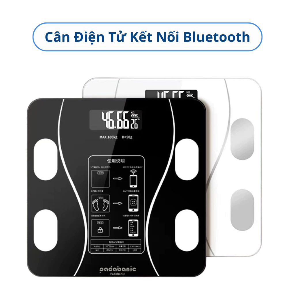 Cân điện tử kết nối bluetooth thông minh Didooglt đo và phân tích chỉ số cơ thể chịu lực tốt ( Chính Hãng )
