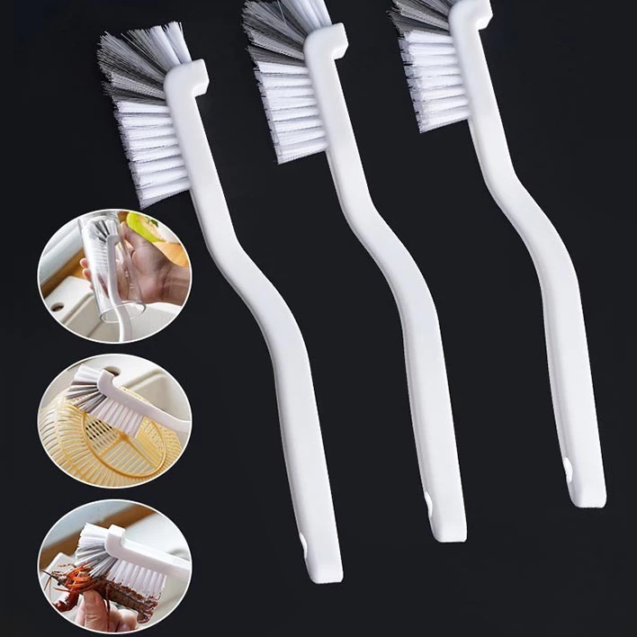 ( trắng xám) Combo 2 Bàn chải vệ sinh đã năng, cọ rửa ly chén bát, Thiết Kế Dáng GÓC VUÔNG Cọ Sạch