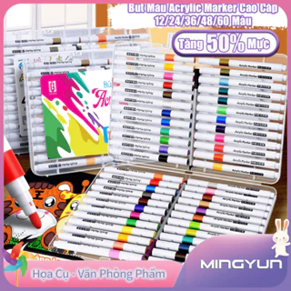 Bộ 120 Bút Màu Acrylic Marker Không Lem, Màu Vẽ Acrylic 12/24/36/48/60/80/100/120 Màu - Màu Tươi Sáng