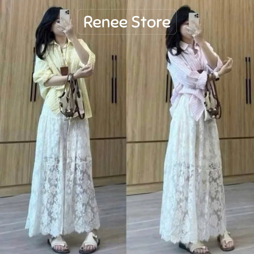 Áo sơ mi dài tay kẻ sọc chất xốp mềm Renee Store - AS3538