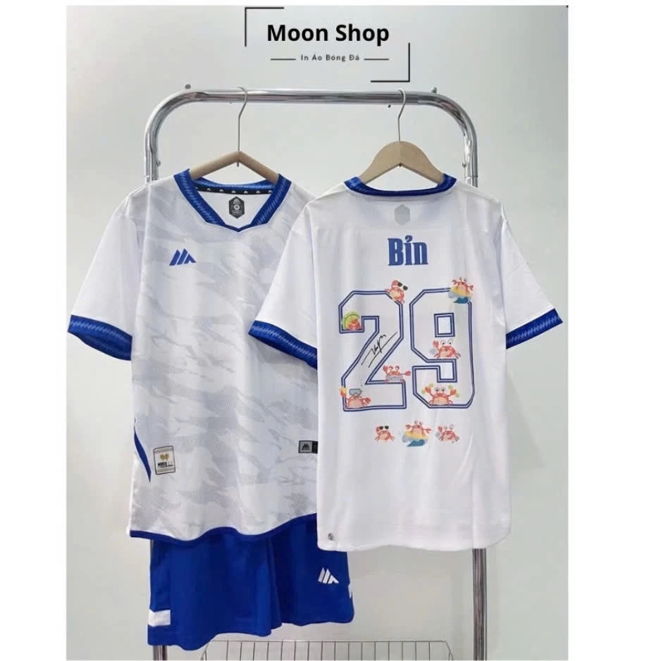 Bộ áo quần bóng đá,áo đá banh nam nữ mi.ka xanh in tên số theo yêu cầu,áo thể thao chất liệu thun mè
