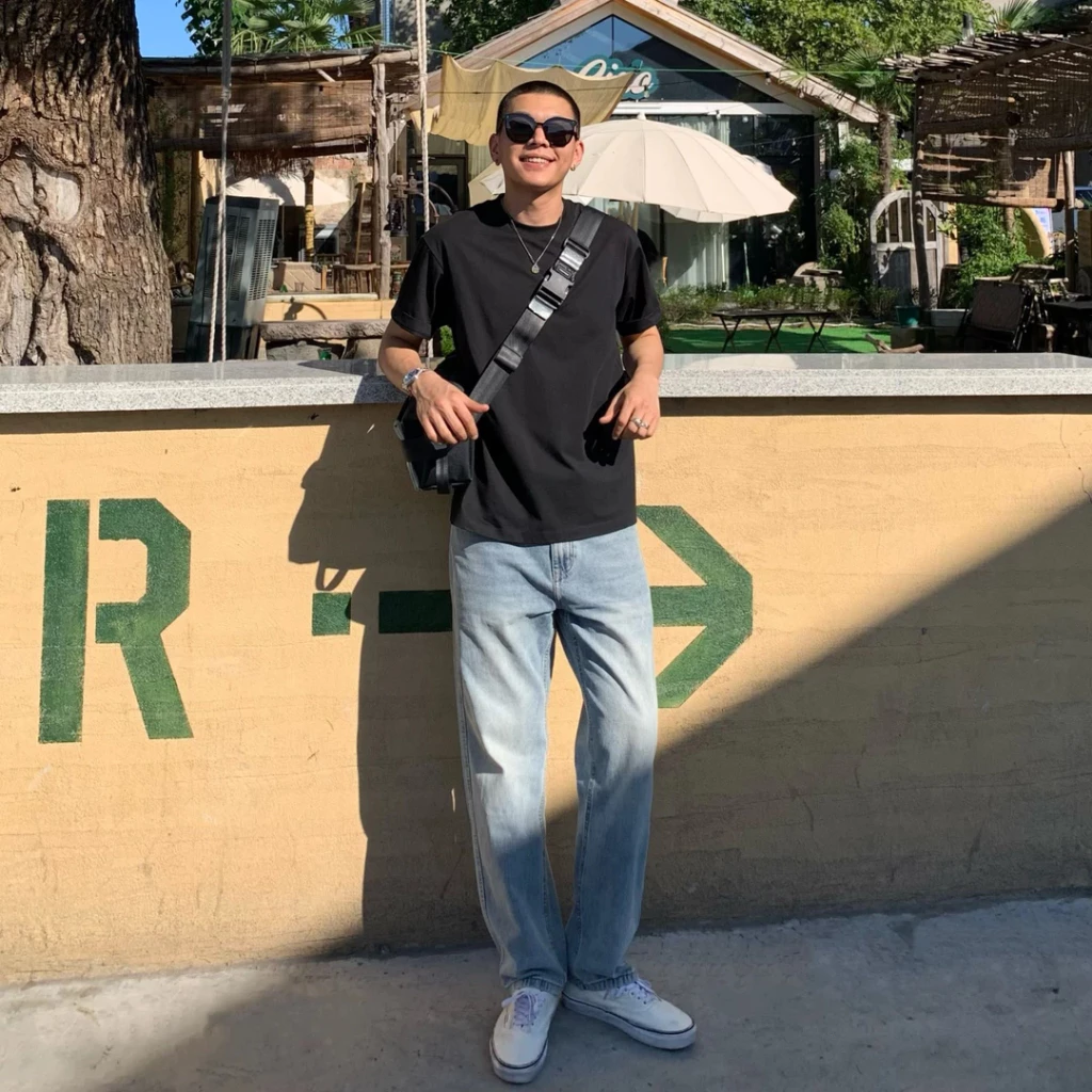 Quần Jean Ống Suông Đứng Màu Xanh Retro Wash Vintage WN PRIME | Quần Bò Nam Nữ Form Suông Rộng Có BigSize