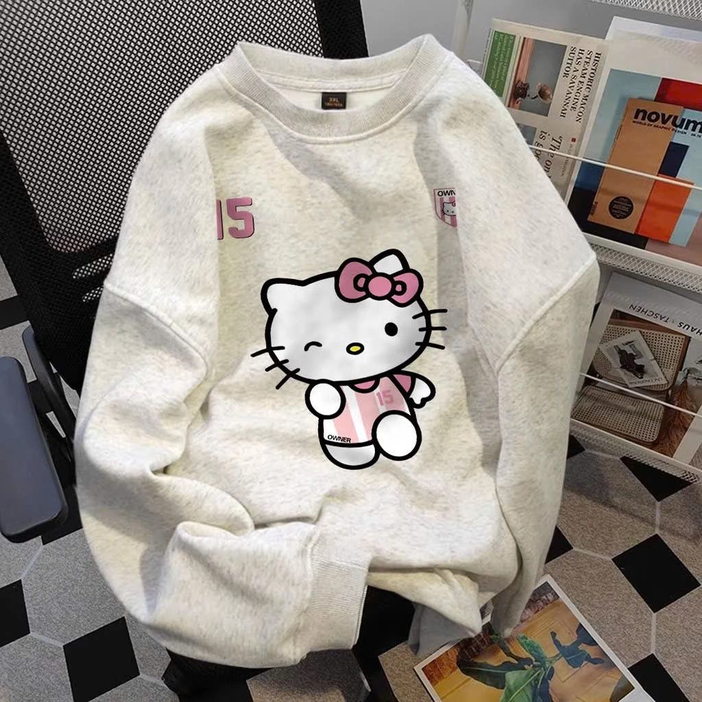 Áo Nỉ Sweater Mèo KIT.TY Số 15 Form Rộng Cổ Tròn Nam Nữ Uniex Chất Nỉ Bông