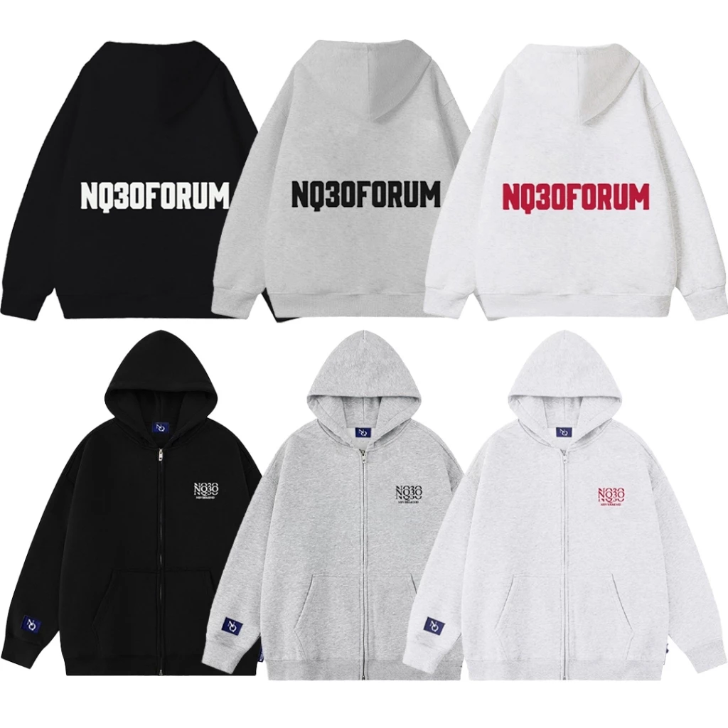 Áo Khoác Hoodie Zip COTTON Chất nỉ bông Cotton Mềm Mịn Dày Dặn Thêu Xù NQ30 MISO Form Boxy Form Rộng Nam Nữ Unisex