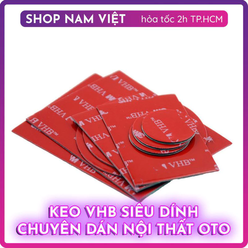 Miếng Dán VHB Xám Siêu Dính Dán Camera Hành Trình, Phụ Kiện Oto