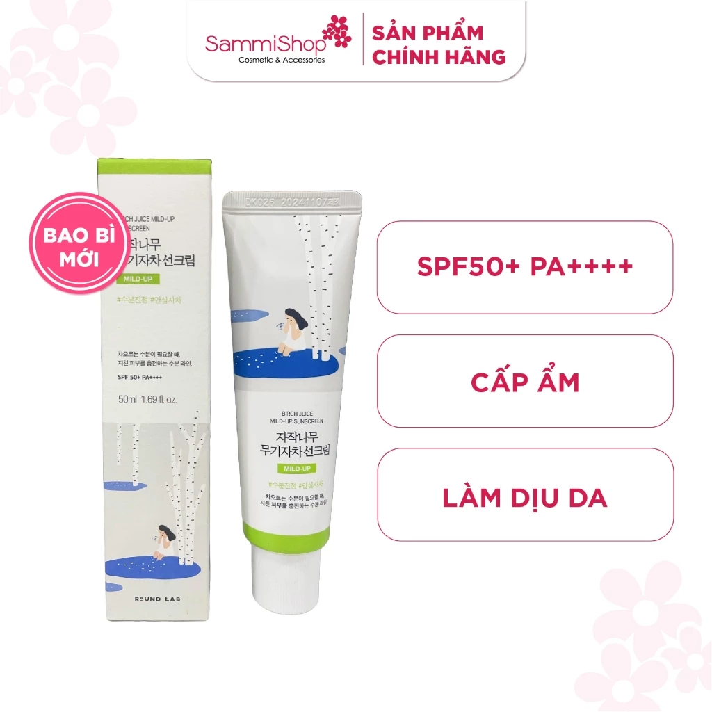 Round Lab Kem chống nắng Birch Juice Mild-up Sunscreen 50ml