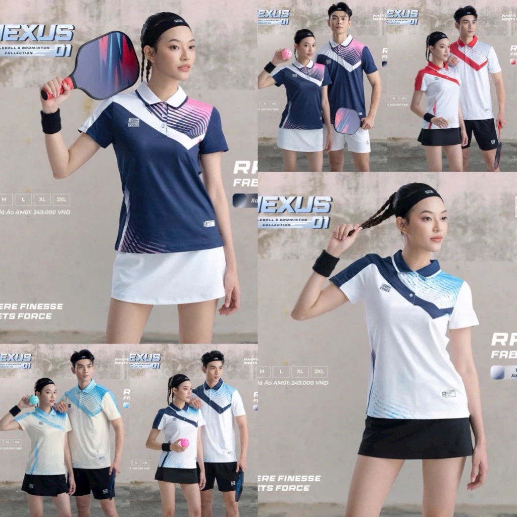 Áo Thể Thao Nam Nữ Riki Am01 NEXUS Chuyên Cầu Lông, Pickleball, Tennis
