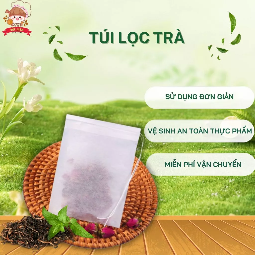 Túi Lọc Trà, Cà Phê, Túi có dây rút tiện lợi nhà Bếp Lisa - 5 cái