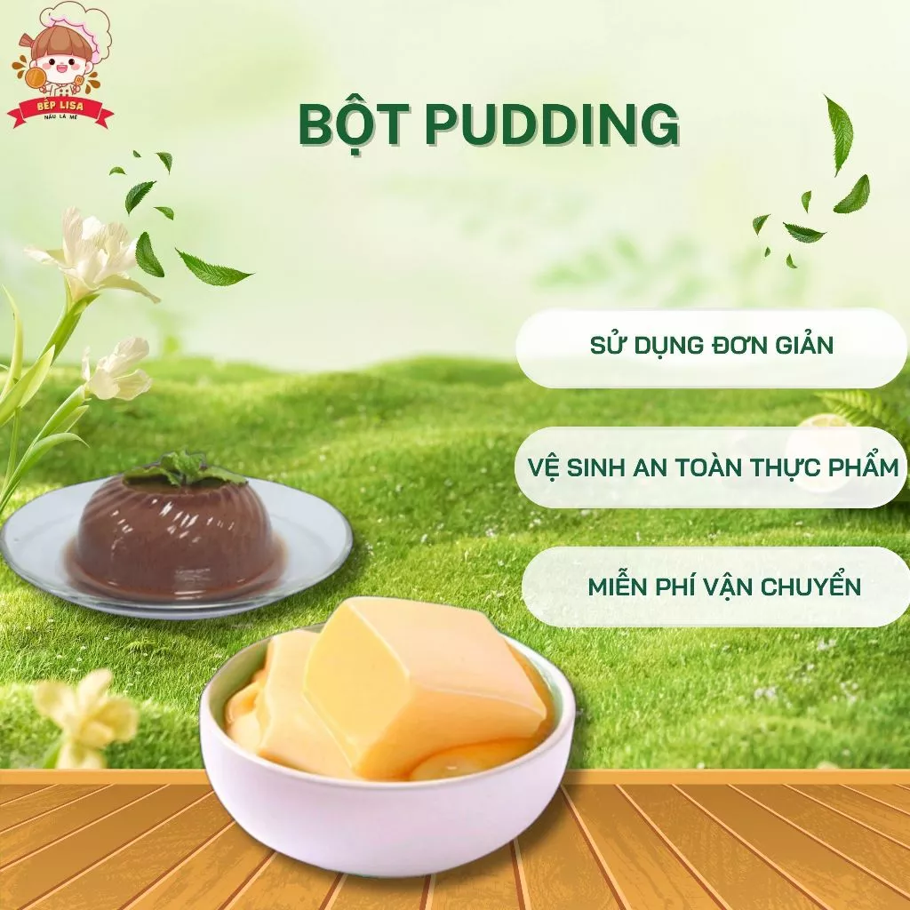 Bột Làm Pudding Flan Trứng, Socola Nguyên Liệu Trà Sữa Trân Châu BẾP LISA