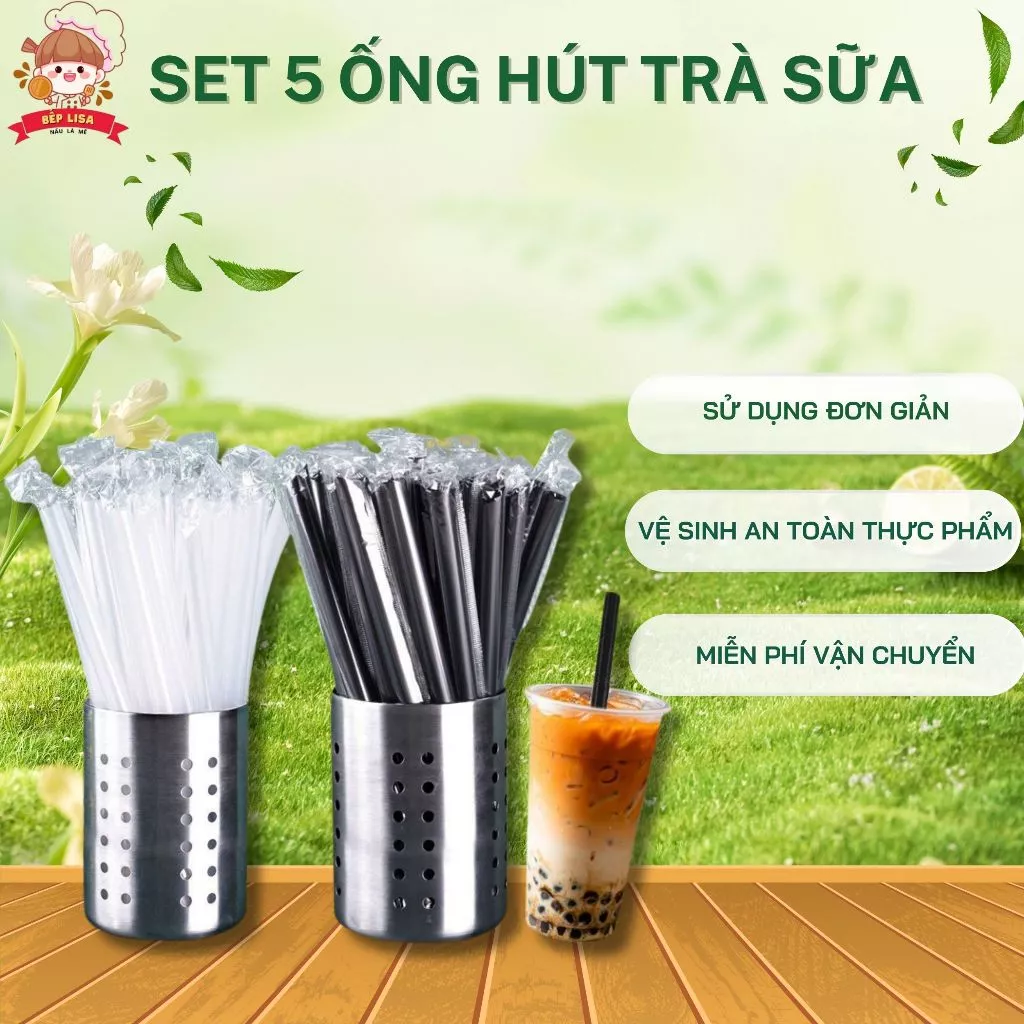 Set  ống hút trà sữa trân châu