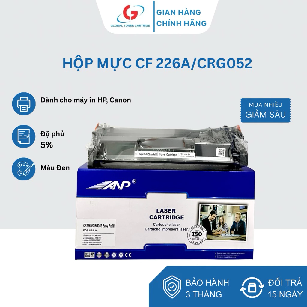 Hộp mực 226A/052 dùng cho máy in HP Laser Jet pro M402n M402d M402dn M402dw M426- Cartridge 226A/052