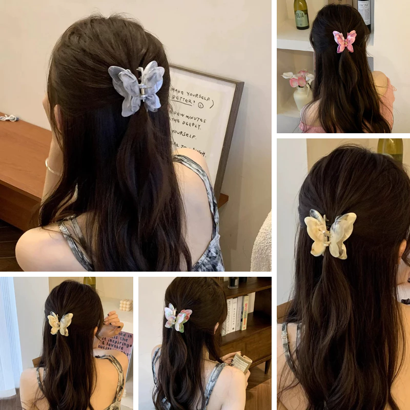 Kẹp Tóc Bướm 3D Siêu Xinh – Kẹp Càng Cua Cỡ Trung Cho Nữ, Phụ Kiện Tóc Sau Đầu Nổi Bật 2025