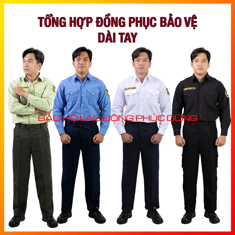 Bộ quần áo đồng phục bảo vệ dài tay đóng thùng hai màu  - [không phụ kiện] - chuyên nghiệp đẹp rẻ kate tốt thấm hút