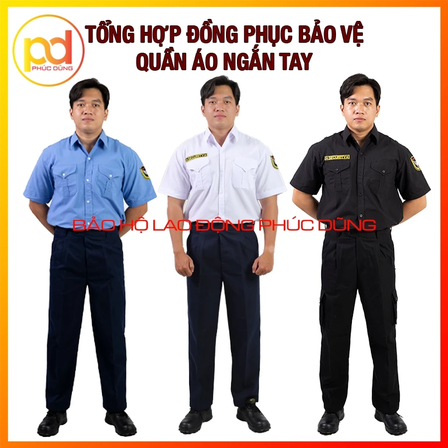 Bộ quần áo đồng phục bảo vệ ngắn tay CHẤT THƯỜNG đẹp chuyên nghiệp giá rẻ tiện lợi phù họp mọi nặng