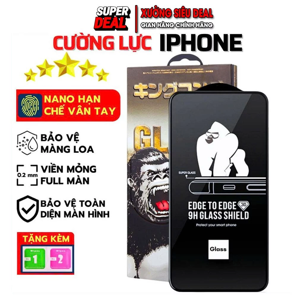 Kính Cường Lực iPhone KK 4D, Tự Dán, CNT, Baikô, Full Màn - iP 6/7/8/Plus/X/XS/XR/11/12/13/14/15/16/Pro/Max/SIÊU DEAL