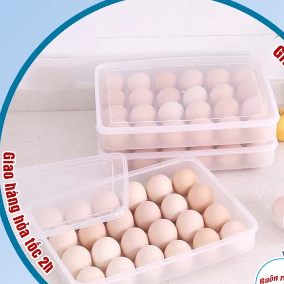 { HÀNG CAO CẤP} Hộp để trứng 1 tầng 24 ô tiện dụng VIỆT NHẬT