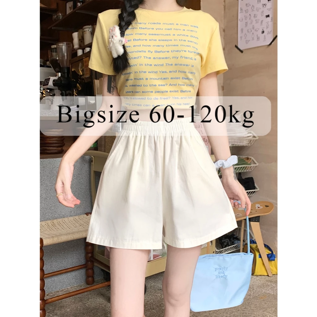 Quần đùi bigsize 120kg cho nữ, quần đùi form chữ A trẻ trung, có túi chất gió xước thoáng mát QS55