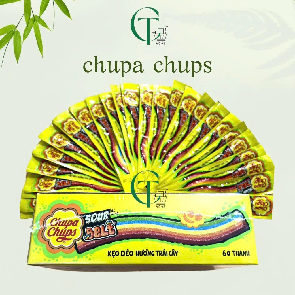 Hộp kẹo cầu vồng Chupa chups, kẹo dẻo hương trái cây  420g (60 thanh x 7g)
