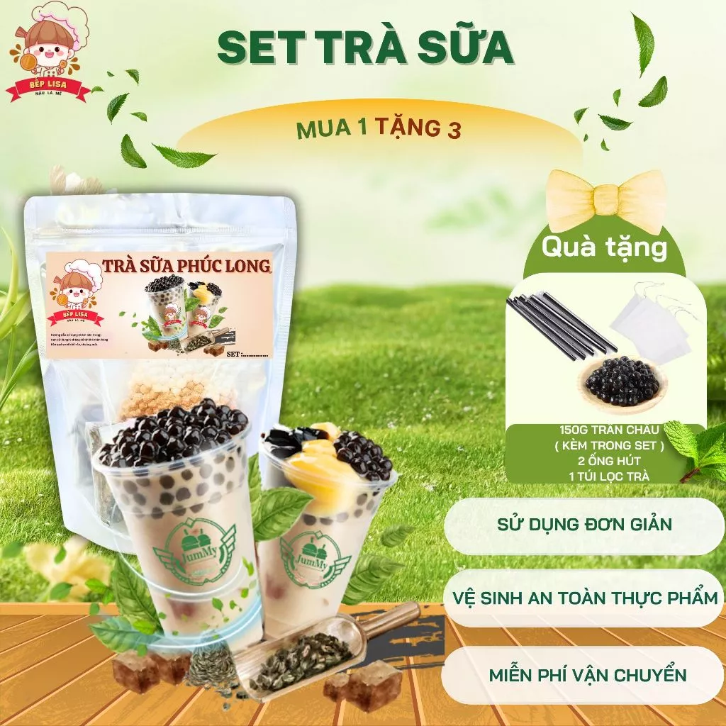 Set trà sữa tự nấu đủ vị - Quà tặng hấp dẫn (Mua 1 tặng 3)