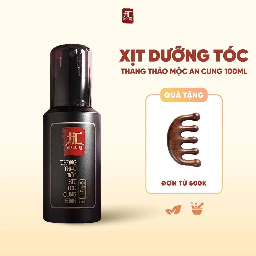 Xịt Dưỡng Tóc Thảo Dược An Cung 100ml - Giảm Gãy Rụng, Giúp Tóc Khỏe, Nuôi Dưỡng Chân Tóc