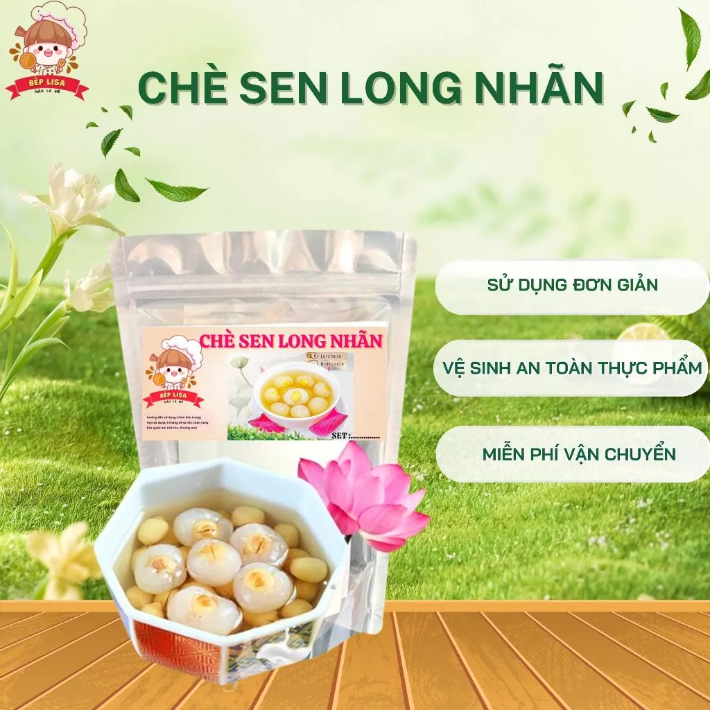 Set nguyên liệu chè sen long nhãn nấu tại nhà - Tặng kèm hạt chia