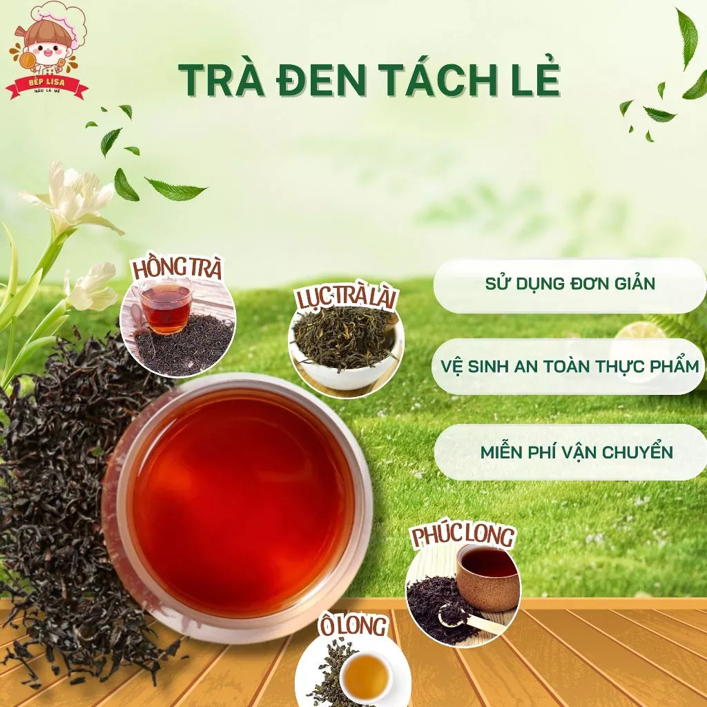 Nguyên liệu trà sữa – Trà đen, hồng trà, ô long chuẩn Phúc Long – Bếp yêu Lisa