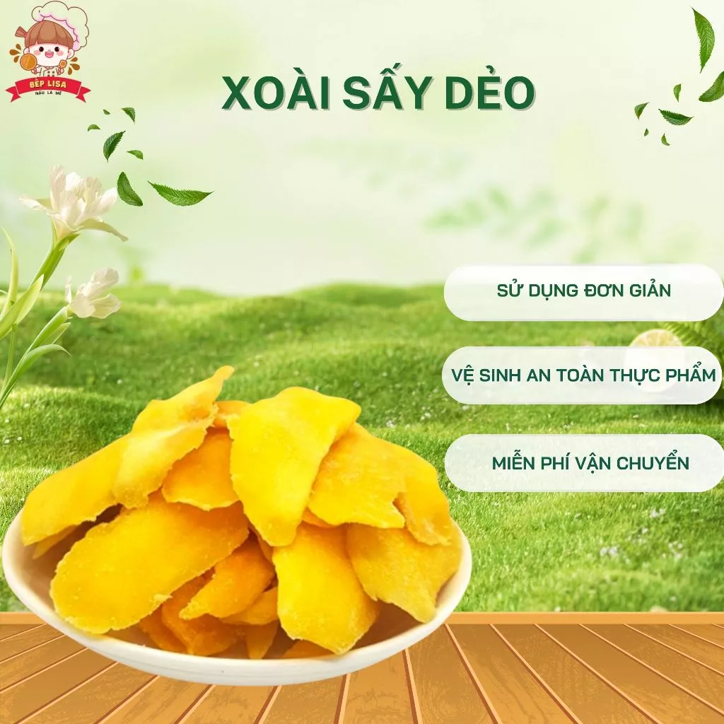 Xoài sây dẻo không đường 150gram - Bếp Lisa