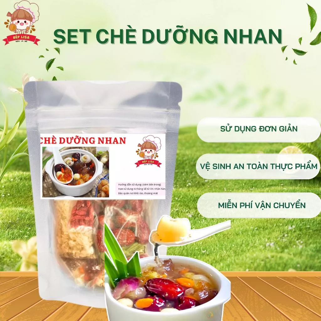 Set chè dưỡng nhan 500gram tự nấu ở nhà - Mua 1 tặng 3