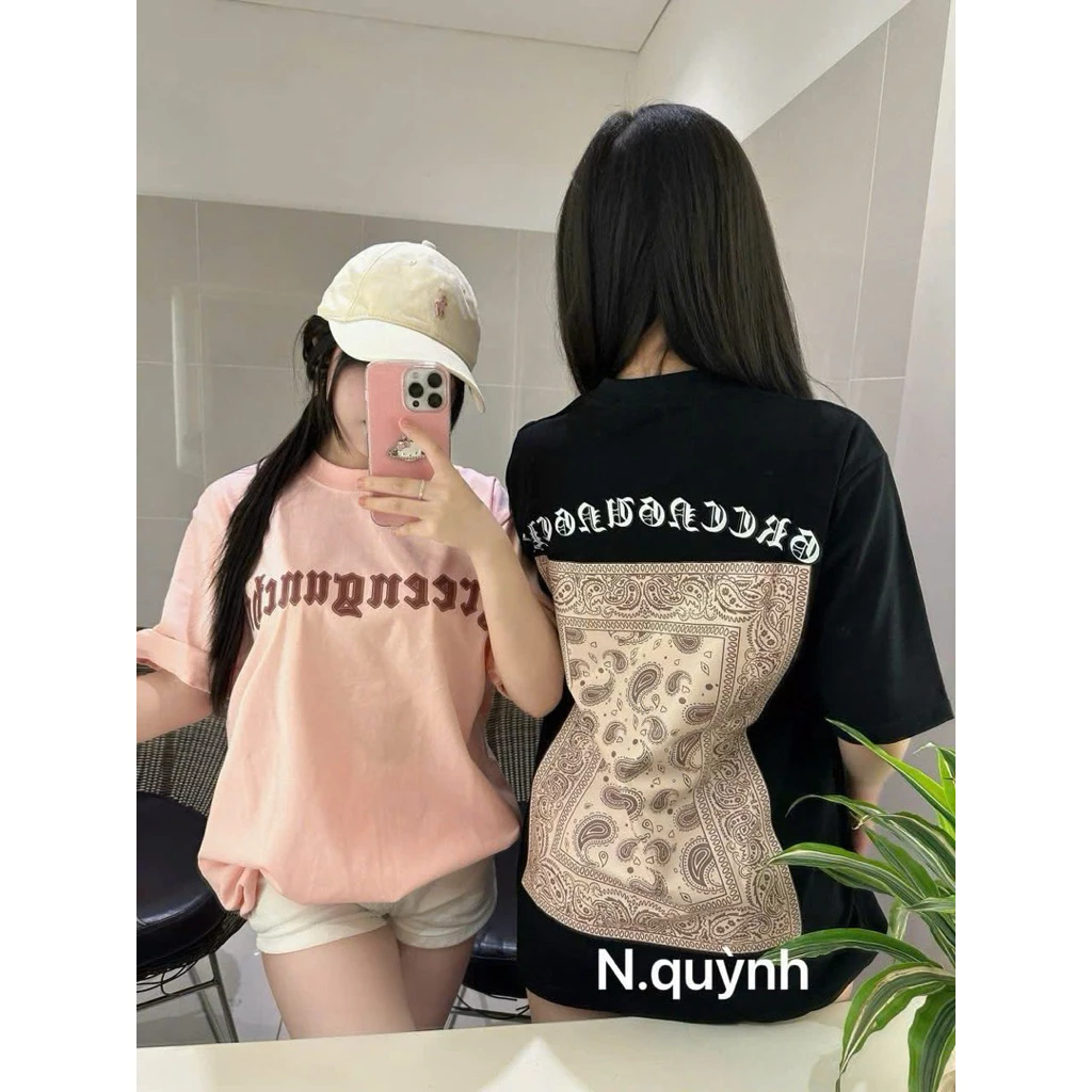 Áo Thun Nam Nữ CHROME HEART Hình In Lớn Vải Cotton Dày Dặn Hàng Cao Cấp Full Tag Mac Loại 1