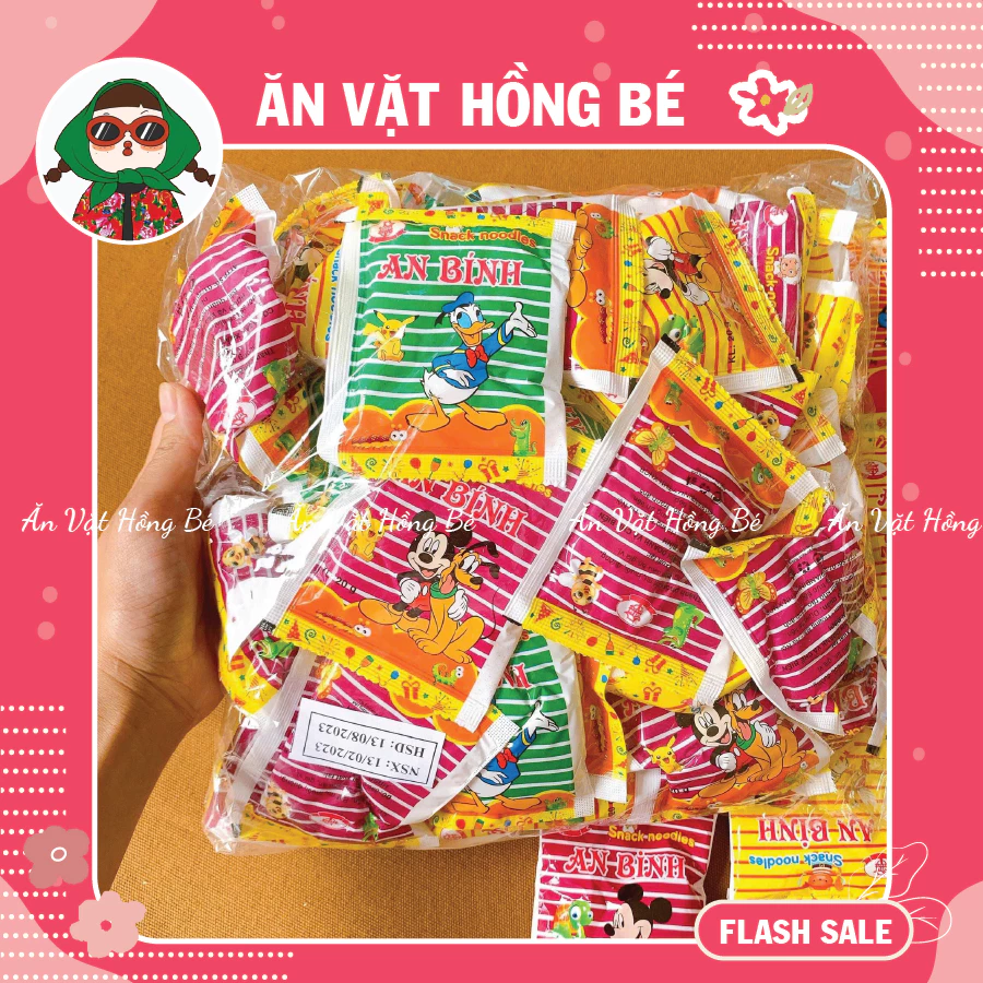 Bịch 50 Gói Mì Tôm Trẻ Em An Bính, Mì Ăn Liền Trẻ Em, Mì An Bính Tuổi Thơ, Đồ ăn vặt