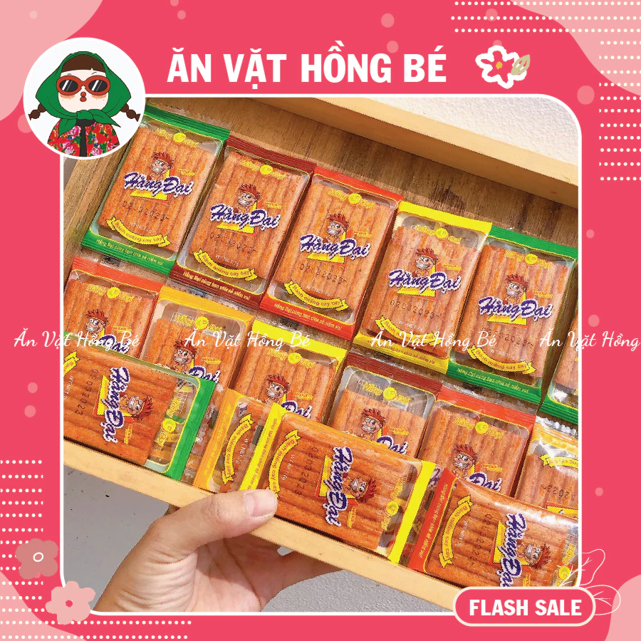 [BỊCH 60 GÓI] Snack Hằng Đại Dê Nướng, Bim Bim Hằng Đại Mini Cay Cay, Đồ ăn vặt hot nhất