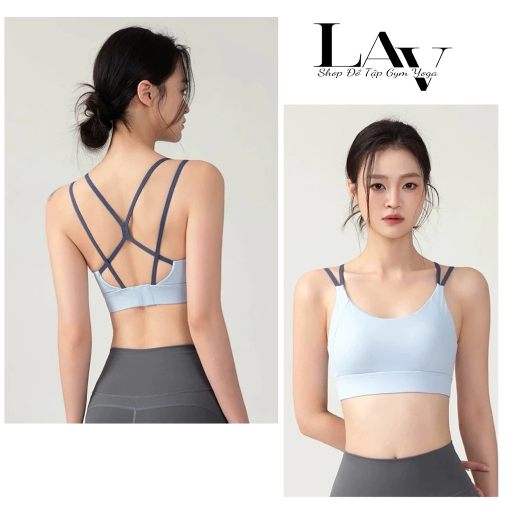 Áo bra thể thao tập gym yoga, mút đệm liền áo chống sốc thiết kế khuy cài - LAV Activewear/WX218