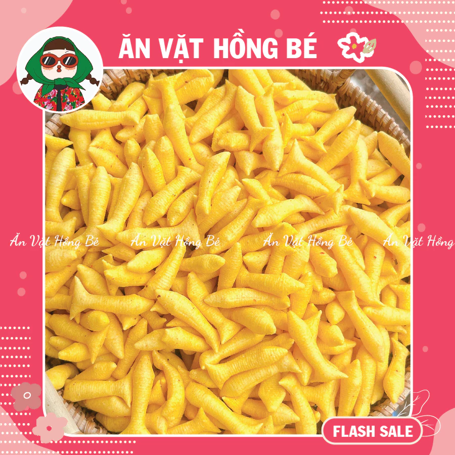 Bim Bim Bánh Cá Phồng Cay Thơm Ngon Giòn, Snack Bim Bim Cay Đồ ăn vặt, Ăn vặt Hồng Bé