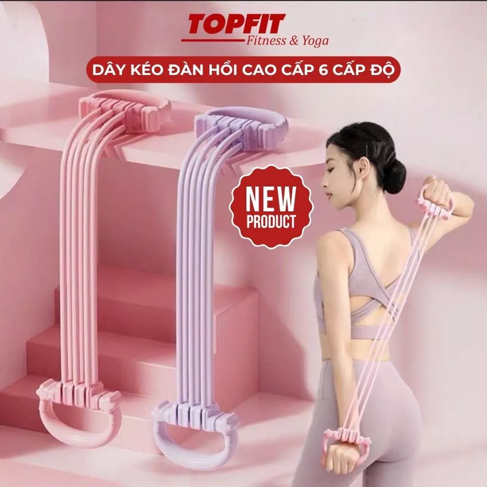 Dây Kéo Đàn Hồi 6 Cấp Độ Tập Thể Lực Đa Năng Vòng Số 8 - DAYDH04