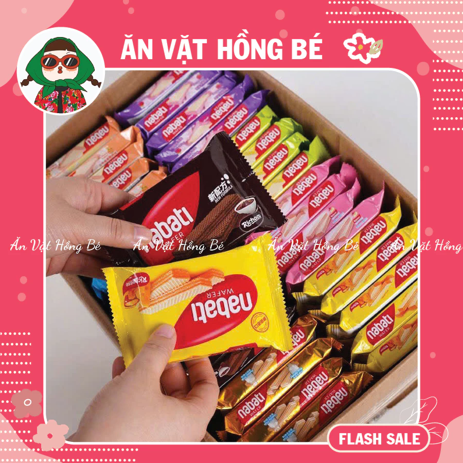 [Bịch 10 Gói] Bánh Nabati kem xốp, Nabati Nextar vị Socola, Phô Mai (gói 170g),Đồ ăn vặt cổng trường