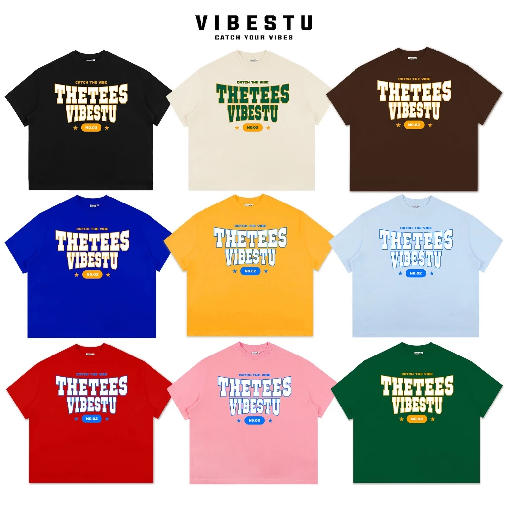 Áo Thun Local Brand VIBESTU \" Thetees \" Form Big Boxy Unisex 250Gsm Cotton