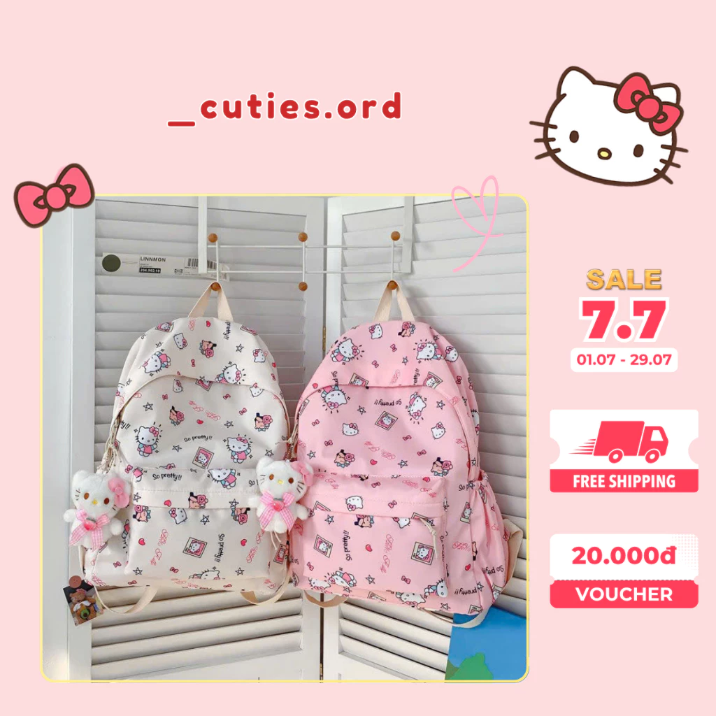 🧸 [ORDER] Balo Hello Kitty Siêu Dễ Thương – Nhiều Màu – Đựng Đồ Thoải Mái – Phong Cách Hàn Quốc 🧸