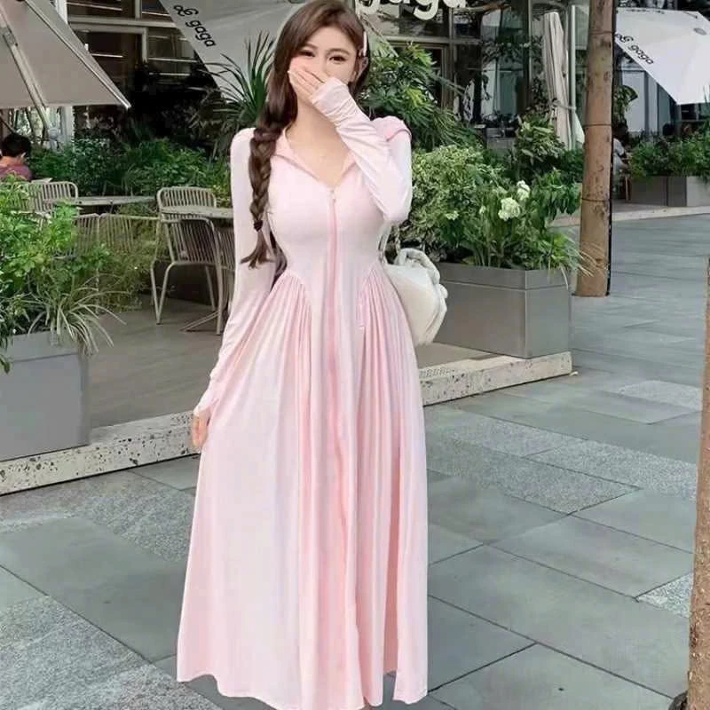 Áo Chống Nắng Toàn Thân Nữ Dáng Váy Xoè Chất Thun Co Giãn Chống Tia UV Phong Cách Trẻ Trung Năng Động