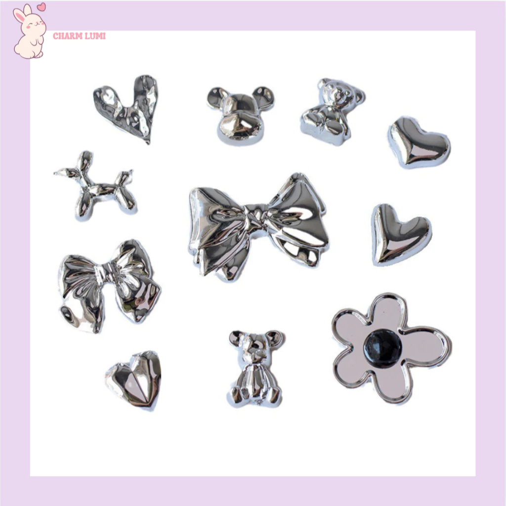 🌟 SET CHARM CHROME BÓNG – VẺ ĐẸP FUTURE VÀ CÁ TÍNH TRONG TỪNG CHI TIẾT! 🌟