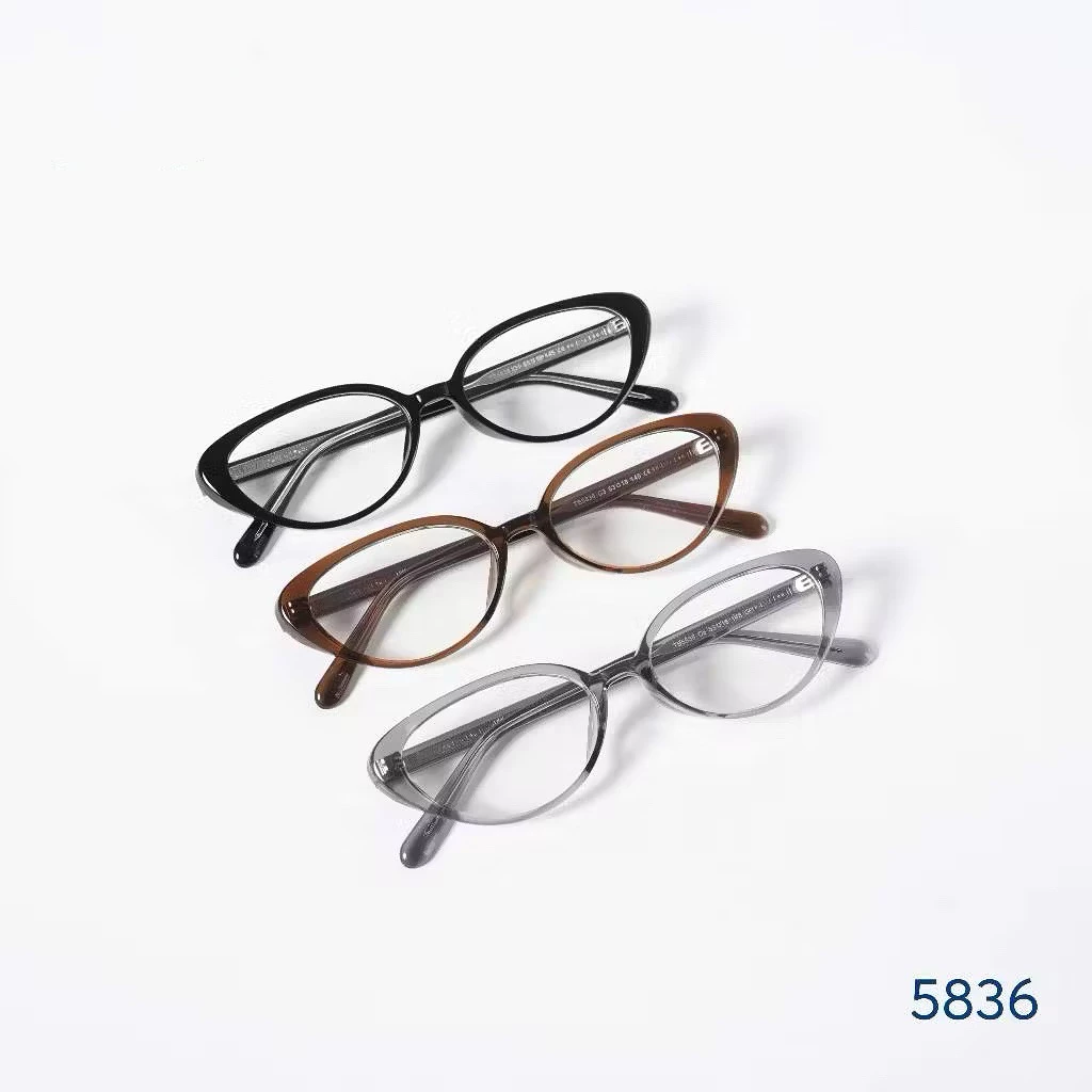 👉🏻Lõi thép👈🏻 Gọng kính giả cận, Kính cận oval cao cấp càng cốt nhựa acetate 5836 Jolie eyewear