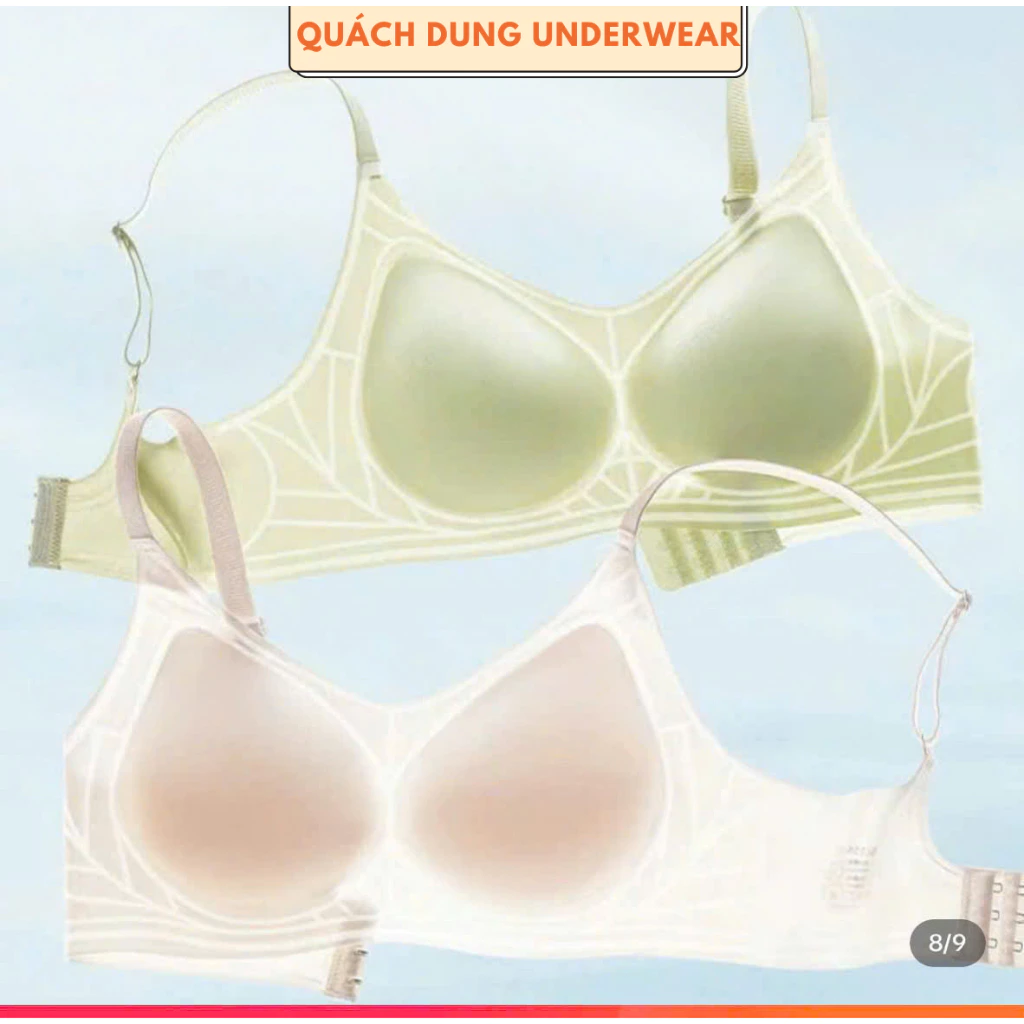 Áo lót, Áo Ngực Áo Bra Nữ Chất Su Lạnh Mút Mỏng Không Gọng Thoáng Mát Gom Quả Chống Xệ_A910