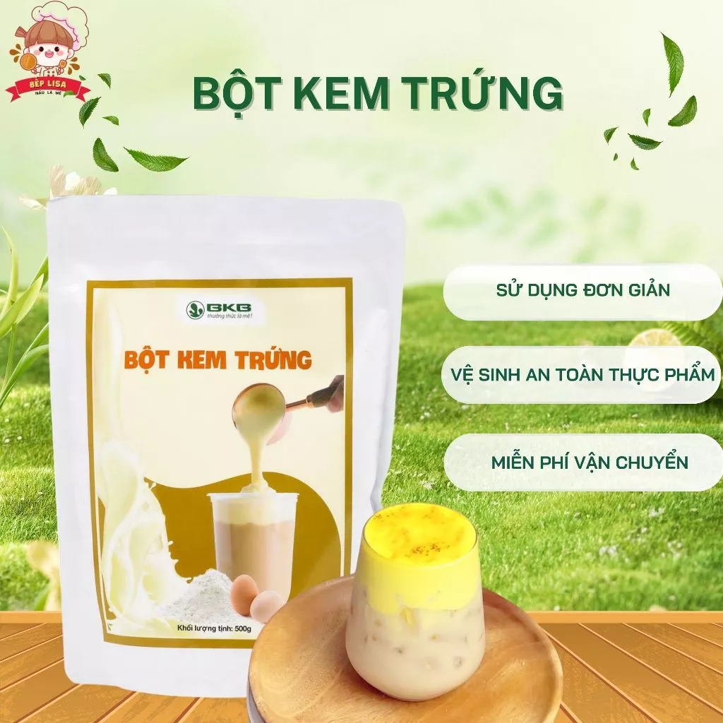 Bột kem trứng tự làm thơm ngon chuẩn vị - Bếp Lisa