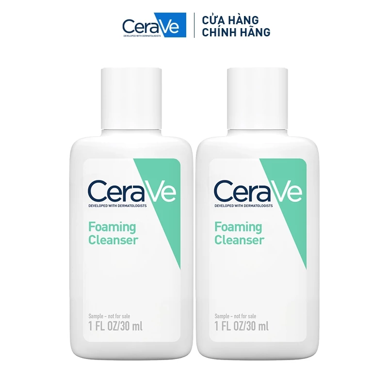 [HÀNG TẶNG KHÔNG BÁN] Bộ 2 Sữa rửa mặt giúp làm sạch sâu dành cho da thường và dầu Cerave Foaming Facial Cleanse 30ML
