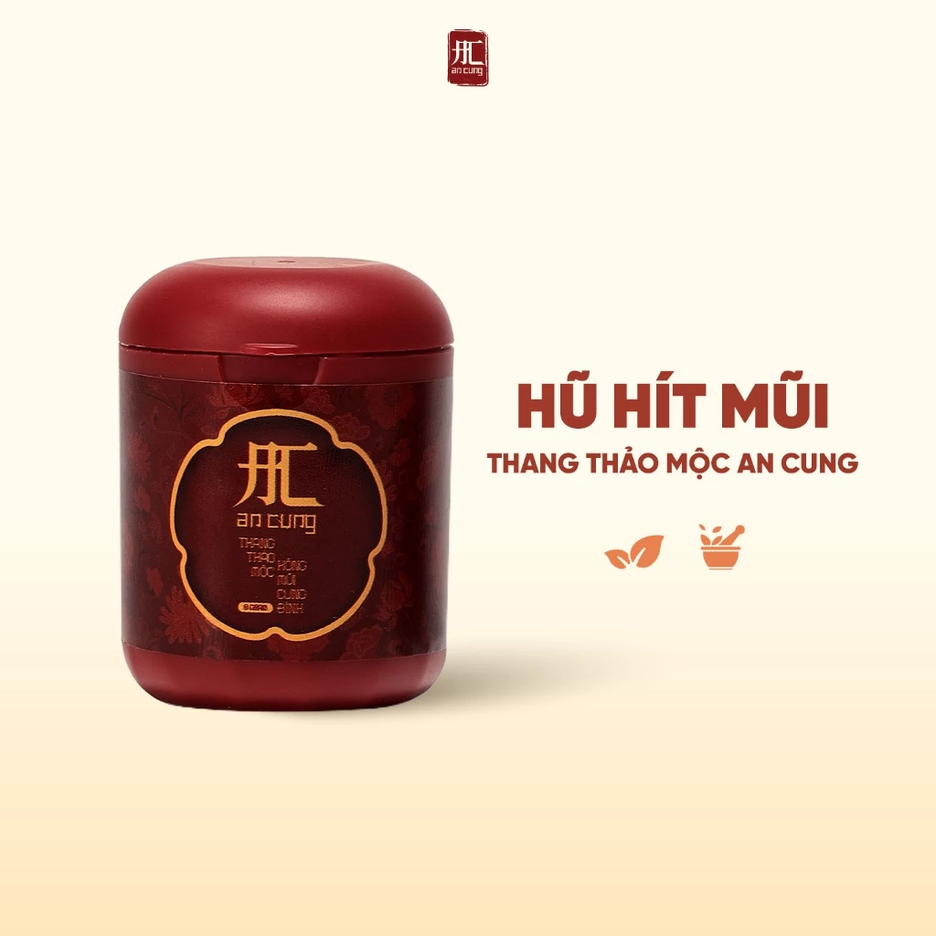 Hũ Hít Mũi Hũ Hít Mũi Thảo Mộc An Cung 8g – Thang Thảo Mộc Xông Mũi Cung Đình – Công thức thảo mộc cổ truyền