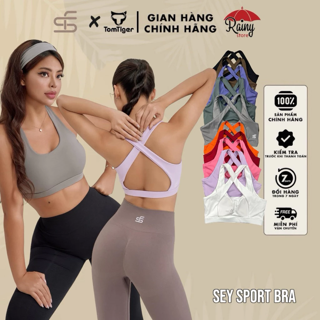 [ CHÍNH HÃNG ] Sey Sport - Áo thể thao tập gym,yoga cao cấp có mút đệm, chất thun lạnh thấm hút tốt,co giãn- RAINY STORE