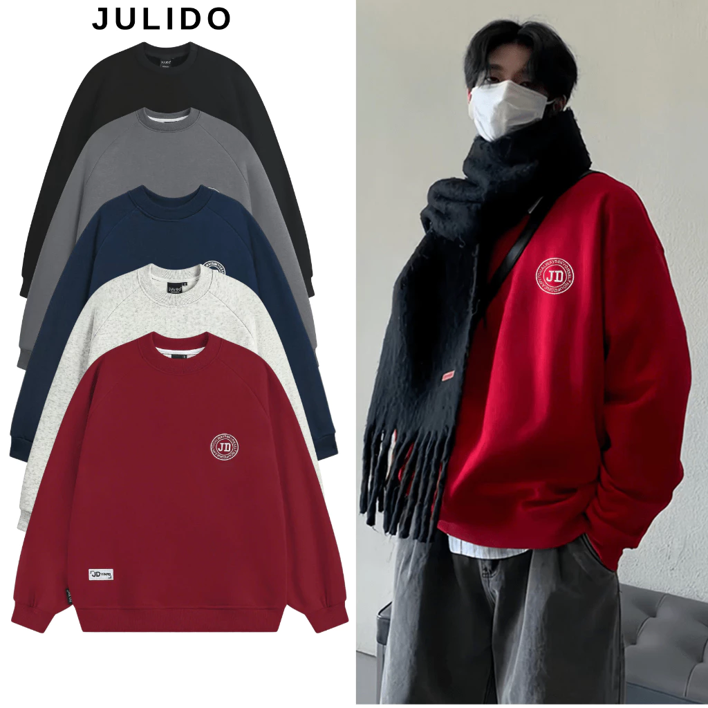 Áo sweater nỉ lông cáo nam nữ cao cấp JULIDO